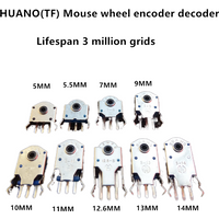 2Pcs HUANO 5/7/9/10/11/12.6/13/14MM Mouse Encoder suitable for solving the problems of various mouse wheel decoder accessories