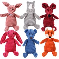Corduroy Dog Toys for Small Large Dogs Animal Plush Dog Squeaky Toy Puppy Chew Toys Bite Resistant Pet Toy For Dogs Squeaker