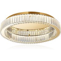 Modern Simple Crystal Circle Lamp Ceiling Chandelier Living Room Bedroom Study Decorative Led Indoor Lighting