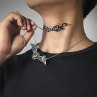Goth Emo Neck Vintage Punk Gothic Bat Chain Necklace For Women Men Animals Choker Halloween Collar Hip Hop Girls Jewelry Gift