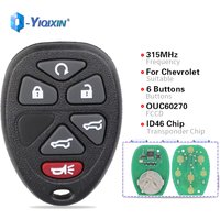 YIQIXIN 315Mhz Remote Car Key 6 Buttons For Chevrolet Suburban Tahoe GMC Yukon For Buick Cadillac Hummer H3 Fob FCC ID OUC60270