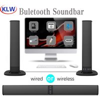 20W Powerful Wireless Soundbar Bluetooth Speaker with 3D Music Home Theater System Aux 3.5mm RCA TF Card Support for TV PC BS36