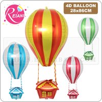 34 inch 4D hot air balloon shape aluminum foil Helium balloon mall opening birthday wedding party decoration balloon suppliers