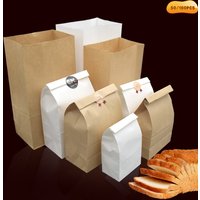 50/100PCS Fine kraft paper bag food holiday gift bag for sandwich bread candy recyclable party bag dry packaging paper bag