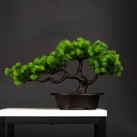 27 cm künstliche Kiefernpflanzen, Bonsai, gefälschter Baum, Ornamente, Kunststoffpflanzen, Landschaftssimulationsbaum für Zuhause, Zimmer, Desktop-Dekoration