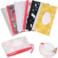 1Pc Baby Fashion Wipes Carrying Case Clutch and Clean Wet Wipes Bag for Stroller Cosmetic Pouch with Easy-Carry Snap-Strap