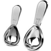Endurance Stainless Steel Coffee Scoops & Measuring Spoons Coffeeware, Exact Ergonomic Tablespoon - 1 Tbsp or 2 Tbsp