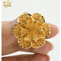 ANIID Dubai Golden Ring Brazilian Women 24K Gold Color Wedding Bride Arabic Ethiopian Big Nigerian Jewellery Moroccan Resizable