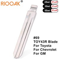 10 Stück # 69 TOY43R Uncut Remote KD VVDI Key Blade Flip Blank Key Blade für Toyota Chevrolet GM Holden Isuzu