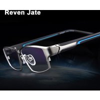 Reven Jate EJ267 Fashion Men Eyeglasses Frame Ultra Light-Weighted Flexible IP Electronic Plating Titanium Material Rim Glasses