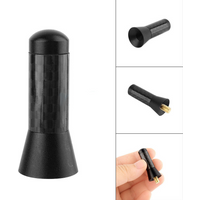 Universal 3.5cm Black Carbon Fiber Screw Aluminum Car Short Stubby Aerial Antenna Exterior Durable Receiver Auto Car Accessories