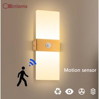 LED Wall Light PIR Motion Sensor Night Wall Lamp Bedroom Bedside Light Living Room Balcony Aisle Corridor Decoration Lighting