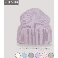 16 farben Unisex Einfarbig Echt Kaninchen Fell Mützen Winter Hut Für Frau Stricken Motorhaube Acryl Frau Herbst Warme Skullies