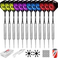 CyeeLife 18/20/22/28g Darts Steel Pet tail, aluminum rod, 50pcs rubber ring, 3pcs tail protector, grindstone, 12PCS/set