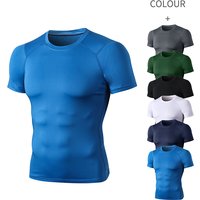 Men's Running Compression Tshirts Quick Dry Soccer Jersey Fitness Tight Skinny Bodybuilding Shirt Fast-Dry Breathable Tops