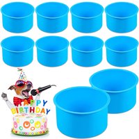 1/3/5/10PCS Silicone Cake Pan 4 Inch Round Baking Mold Non-Stick Reusable Mousse Cake Mould Pie Bakeware Kitchen Accessories