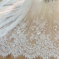 3 Meters Delicate Super Chantilly French Lace Fabric Wedding Bridal Lace Material Off White, Black Ready Goods Sewing Dress Lace