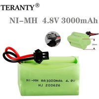 Akumulator NiMH 4.8V 3000mAh do samochodów RC, robotów, czołgów, dziaków, łodzi, modeli T z wtyczką SM, pakiet baterii AA 4.8V