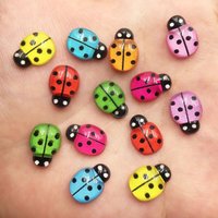 Resin Mix mini Cute Colorful beetle Flatback Cabochon Rhinestone DIY Scrapbook Decor home crystal figurines Craft