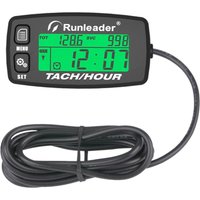 HM032B Inductive Tachometer Gauge Alert RPM Engine Hour Meter Backlit Resettable Tacho Hour Meters for Motorcycle ATV Lawn Mower
