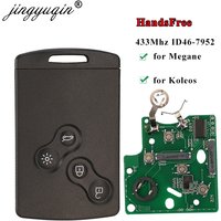Jingyuqin mains libres sans clé carte à puce pour Renault Megane III Fluence Laguna III scénique Clio Captur Koleos 433MHz FSK PCF7952 clé à distance