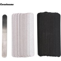 10Pcs/Set Replacement SandPaper Nail Art Files With Metal Handle Removable Buffer Pads 100/180/240 Polishing Manicure Files