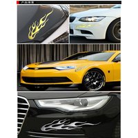 PVC Soft 4 Colors Helpful Personalized Car Motorcycle 3D Flame Fire Reflective Sticker Vinyl Decal
