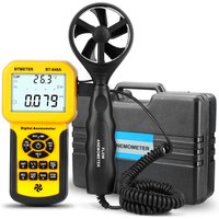 BTMETER 846A Pro HVAC Anemometer Measures Wind Speed Wind Flow Wind Temp Tester CFM Air Flow Velocity Meter with Backlight