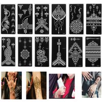 New Mehndi Indian Style Beauty Henna Template Sticker Temporary Hand Decal DIY Body Art Tattoo Stencils