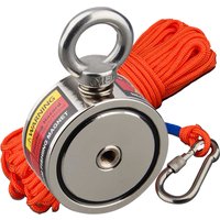 120KGX2 Two Sided Pull Force Fishing Salvage Magnets N52 Magnet Set 10M ROPE Outdoor Sports Xmas New Year Gift Teenager Boys