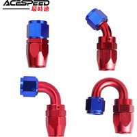 Aluminium AN Fittings Adapter Oil Fuel Reusable Fitting Hose End 0/45/90/180 Degree AN4/6/8/10/12 Fuel/Swivel Hose
