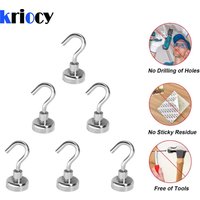 Kriocy Powerful Magnetic Hook Wall-mounted Hanger Hook Heavy Magnet Hook Kitchen Wardrobe Household Storage Tools