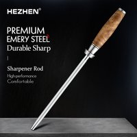 HEZHEN Spitzer Stange Messerschärfer High-Carbon Steel Emery Küchenwerkzeug Langlebige Schärfe Küchenzubehör