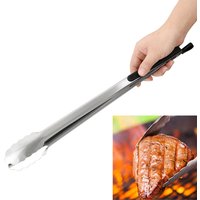 BBQ Tongs Stainless Steel Grill Tools Barbecue Salad Food Clip Kitchen Tools