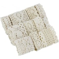 (10 lace mix) Cotton Lace Ribbon Beige DIY Handmade Wedding Party Craft Gift Packing Patchwork Crocheted Lace