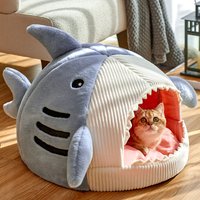 Lit chaud fermé pour chat, pour animaux de compagnie portables, panier pour chatons sucrés, coussin, tapis d'oreiller, tente, nid de chiot, grotte, produits de maison pour chats