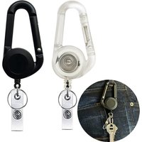 2022 New Style Retractable Nurse Badge Reel Clip Badge Holder Students Doctor ID Card Holder Keychain Easy Pull Carabiner