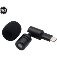 Portable Mini Microphone 3.5mm Stereo Type-C Flexural Bendable Wireless Mic For Phone Cameras Computer Laptop PC Recording