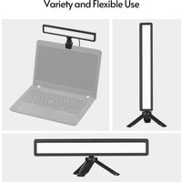 Andoer LED Light 3 Color Temperature Bar Video Conference Lighting Screen Lamp Fill-in Lamps USB Mini Tripod for Live Streaming