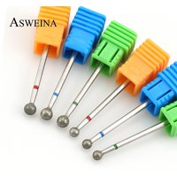 1Pc Diamond Nail Drill Ball Rotary Bit Eletric Milling Cutter Files 5.0mm Manicure Burr Cuticle Clean Polish Machine Accessory