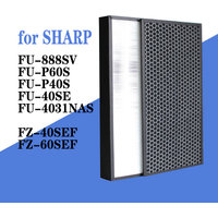 FZ-40SEF FZ-60SEF Hepa Carbon Filter Replace For Sharp FU-888SV FU-P60S FU-P40S FU-40SE FU-4031NAS Air Purifier Parts
