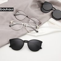 Lunettes à monture métallique magnétique X106 Bauhaus pour homme ou femme