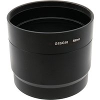For Canon Powershot G15 / G16 camera Metal 58mm filter mount Lens Adapter Tube Ring Black