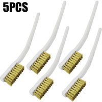 5Pcs 175mm Brass Wire Brush Mini Paint Rust Remover Steel Wire Brushes Industrial Metal Polishing Burring Cleaning Brush