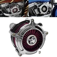 RSD Motorcycle Turbine Air Cleaner Chrome Filter For or Harley Sportster XL Dyna Street Bob Softail 00-21Touring Street Glide