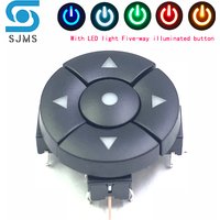 5pcs/1set 5 way direction Combination With Light Switch with Arrow Dots button 8*8 mm DIP 6 Pin Micro Tactile Button switch