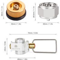 Adaptateur économiseur de gaz plus, recharge de levier de vitesse, convertisseur précieux plat, assujetd'adaptateur de gaz de camping