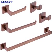 Bathroom Accessories Toilet Paper Holder Brushed Rose Gold Towel Hooks Stainless Steel Bedroom Wall Mount Bath Hardware Sets