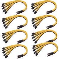 Séparateur de carte graphique S7 S9 à 5X PCI-E Pcie 6 broches GPU, câble d'alimentation BTC Miner Bitcoin S11 T9 + X10 L3 + A3 A841 M3 P3 2/4/8 pièces