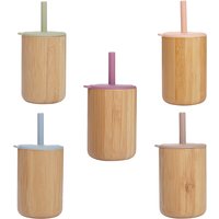 5 Colors 1Pc Baby Feeding Cup Safe Leakproof Bamboo Silicone Sippy Cups Children Learning Drinking Sippy Cup Kids Birthday Gifts